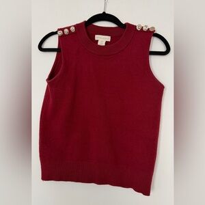 Cynthia Rowley Rich Red Knit Top